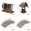 1:12 Scale Miniature Chicken Coop Mini Arch Bridge Outdoor Scene Model Dolls Accessories Dollhouse Fairy Garden Farm Decoration 6