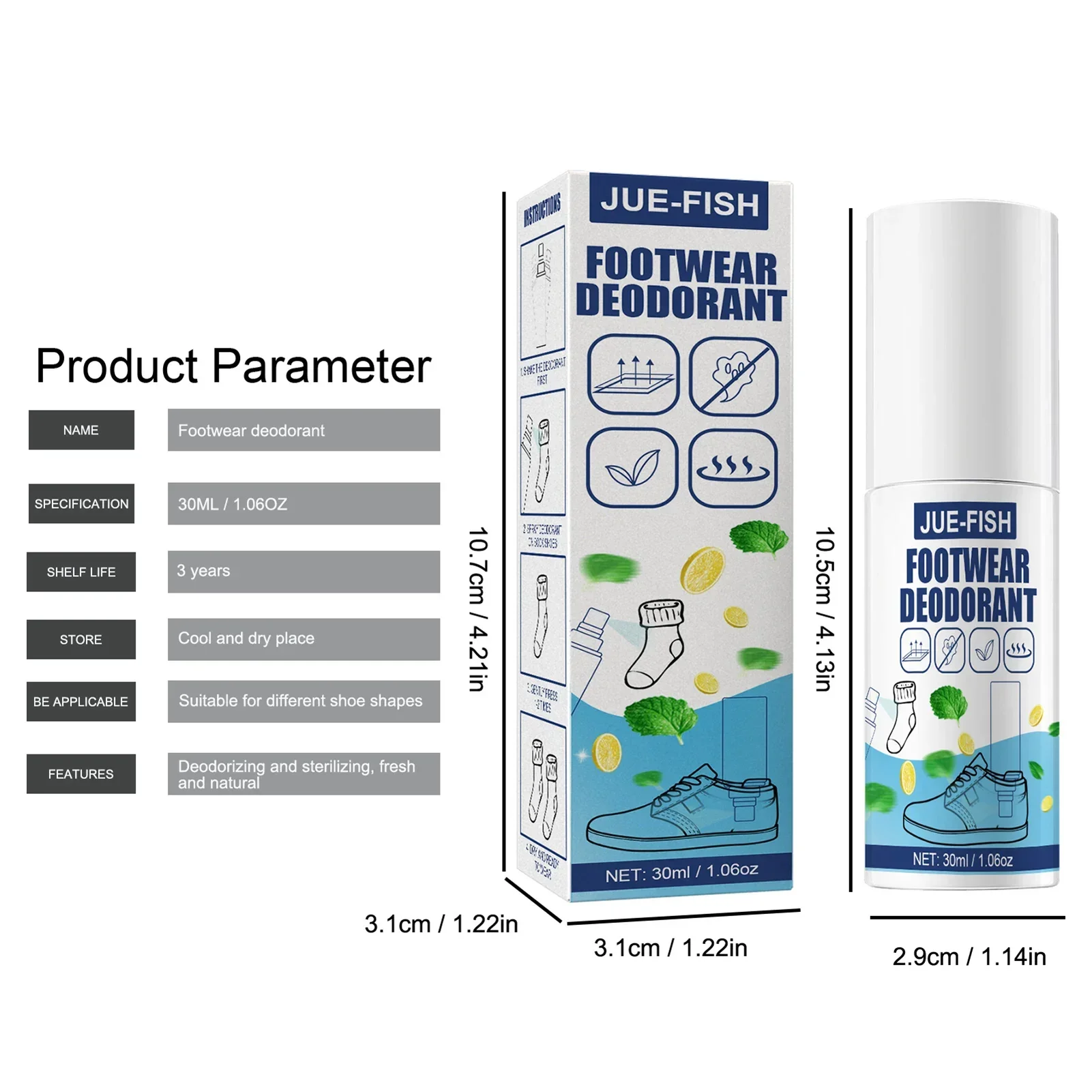 Anti Foot Odor Deodorization Lasting Fragrance Remove The Odor of Sweaty Shoe Socks Foot Deodorizing Spray Cabinet Deodorization