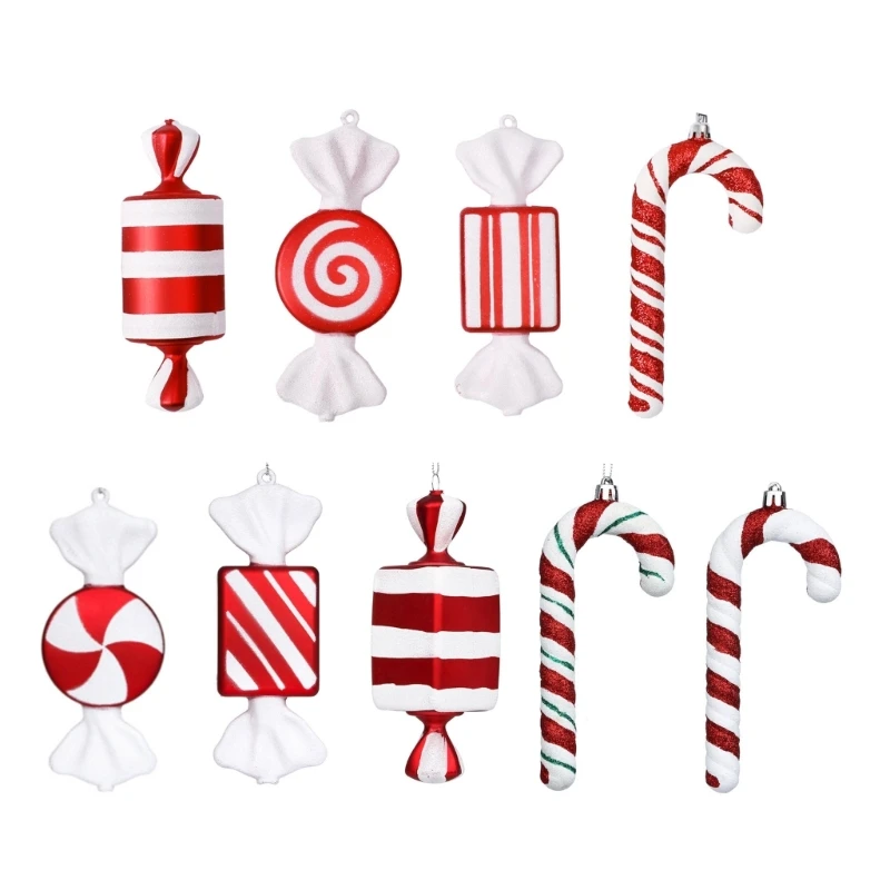 

Christmas Candy Red White Decorative Pendant Charm Ornament Supplies for Tree Festival Party Decoration Gift Supplies