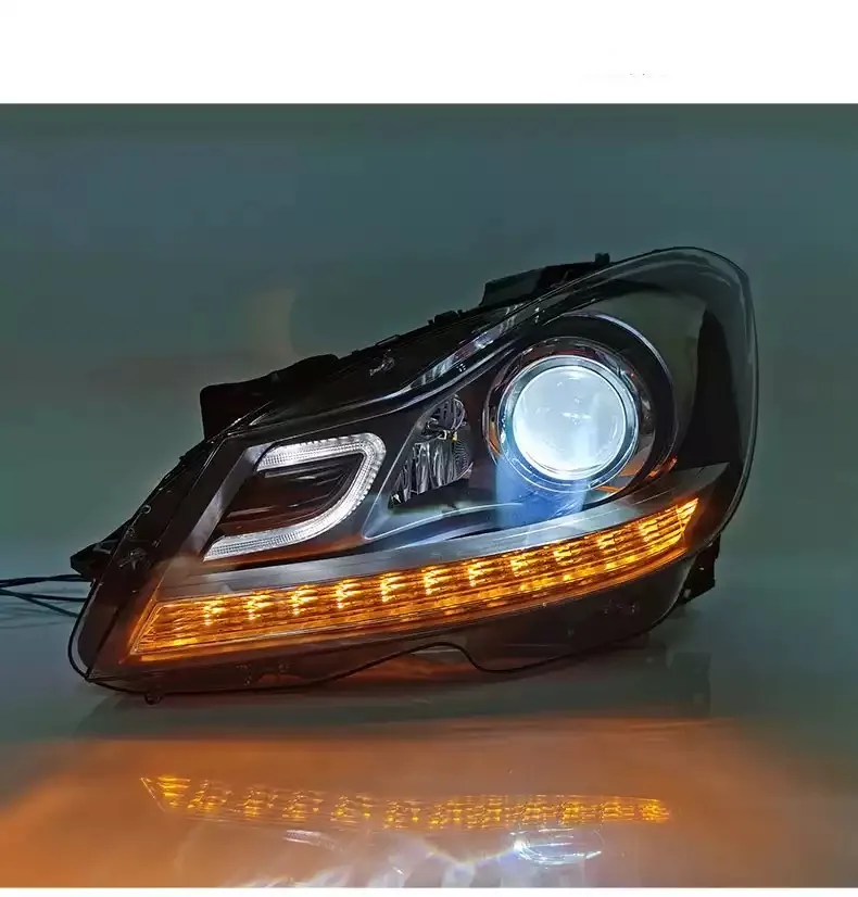 

2 шт. автомобисветильник передние светодиодные фары DRL дневные ходовые огни фары ангельские глазки для Mercedes Benz W204 C180 200 C260l сигнал поворота