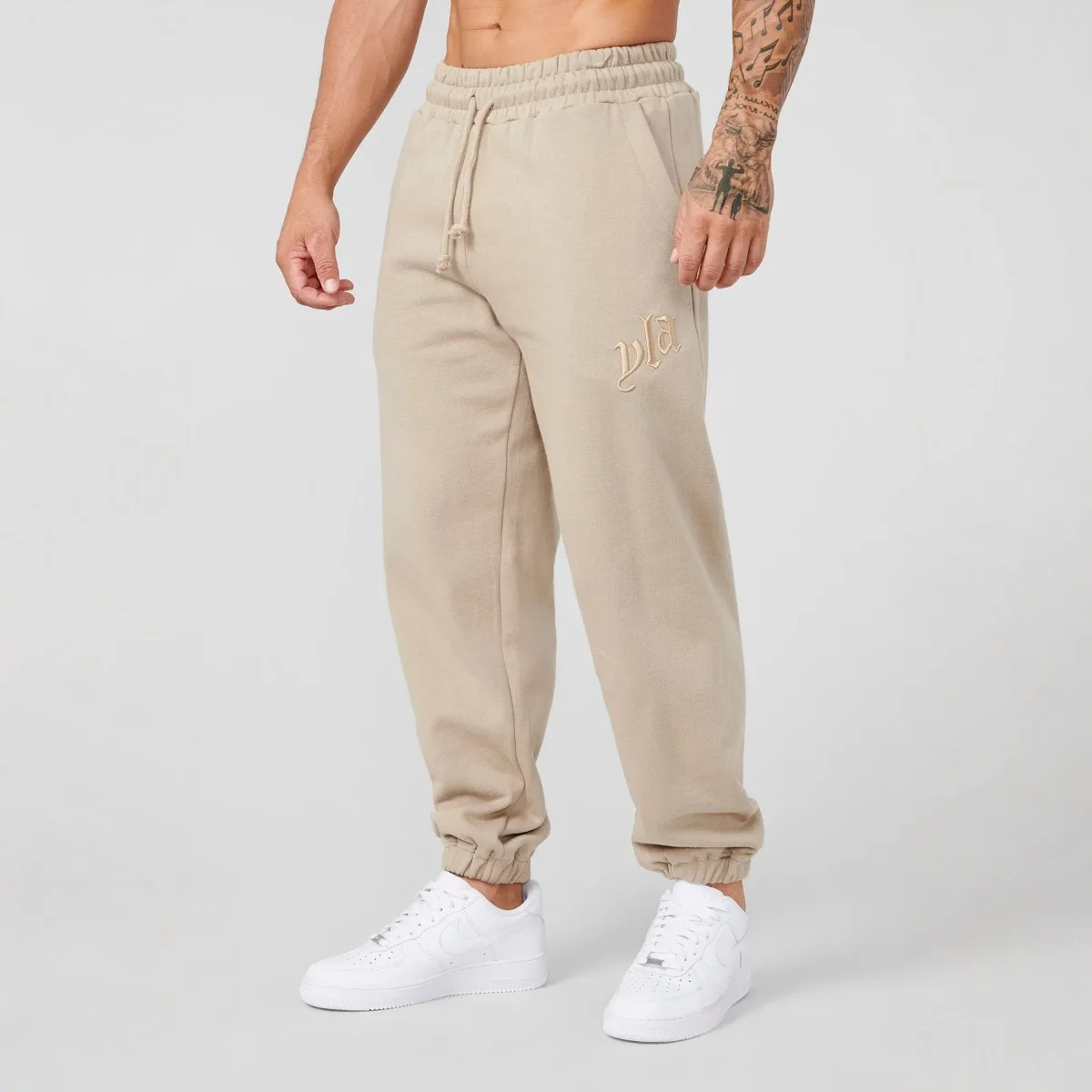 2024YA New Men's Sports Pants Embroidered Pants Jogger Sports Fitness Leg Tights Sanitary Pants 3