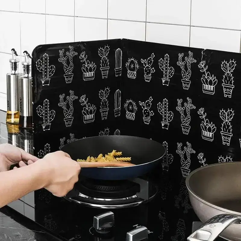 Foldable Kitchen Screen Oil Splash Guard Frying Cooking Shield Guard Wall Tile Protector