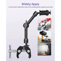 Adjustable Magic Arm with Super Clamp,9 inch Articulating Arm Clamp Friction Power Arm Crab Screw Kit for Camera Monitor Light - Image 6