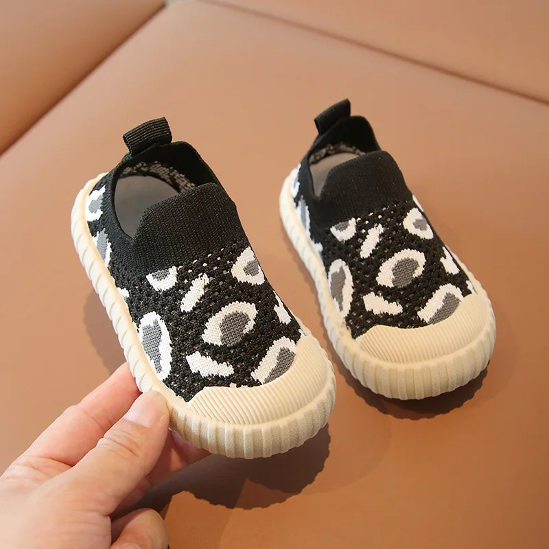 Children Mesh Breathe Sneakers Spring New Casual Leopard Boys Mesh Shoes Girls Toddler Shoes Light Soft Bottom Shoes Zapatillas 4