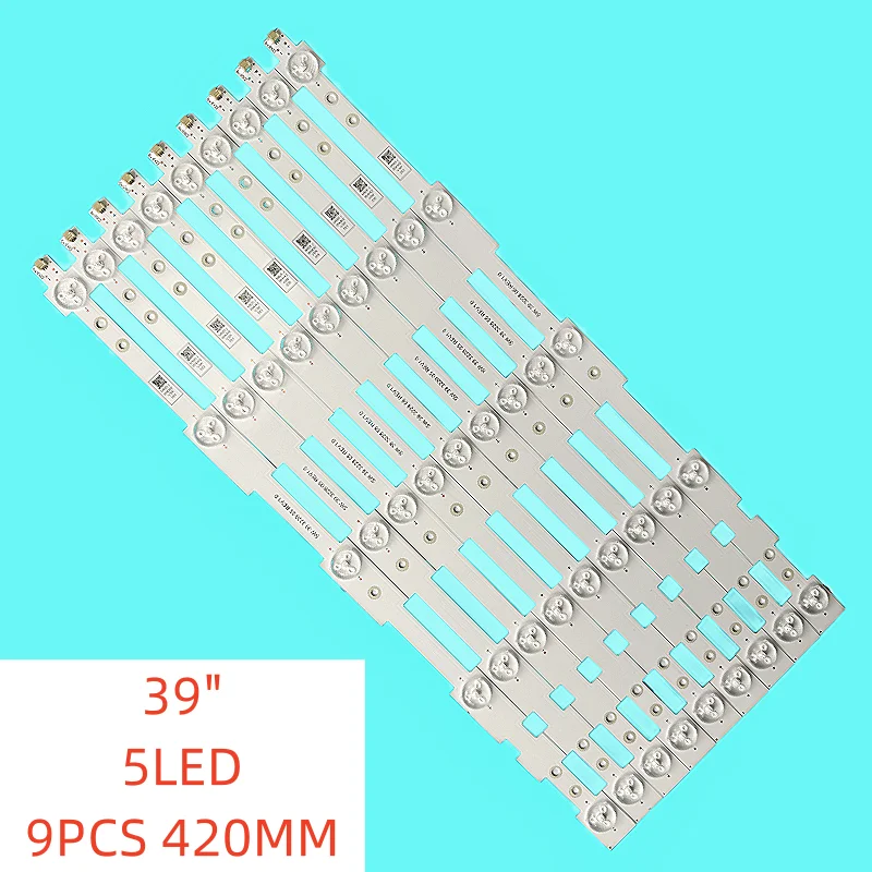 9pcs/set 5lamp New LED Backlight Strip for SW 39 3228 05 REV1.0  Sw 39 3228 05 REV1.1 120814120710 CHA 39 3228 05 REV1.2 100% new original led backlight strip 9 pcs lot 39 chuangwei 39e320 led strip sw 39 3228 05 rev1 1 120814 5 leds 1 led 3v 420mm