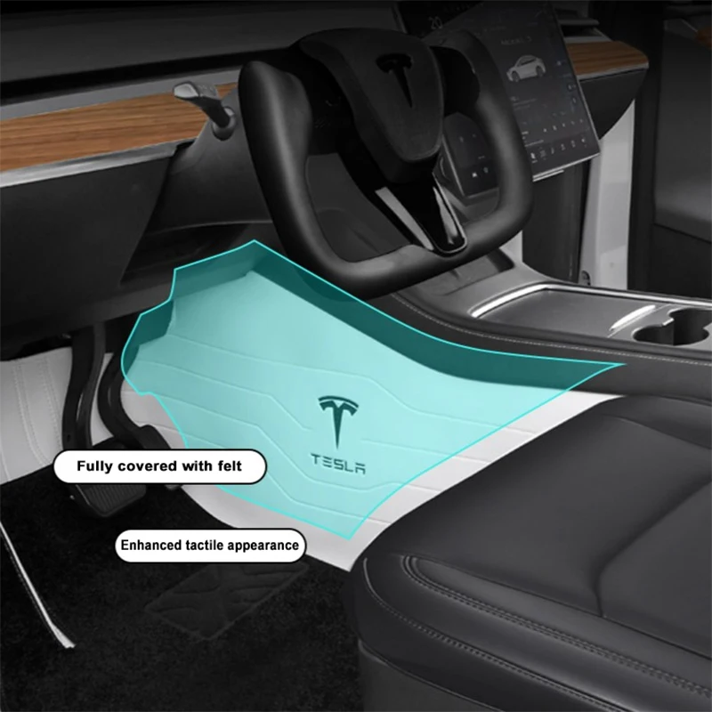 Tappetini per Auto personalizzati per tesla model 3/y/x/s PU Leather Car Carpet Set a 2 strati 3D Auto Liners white New Auto Foot Pad Protector