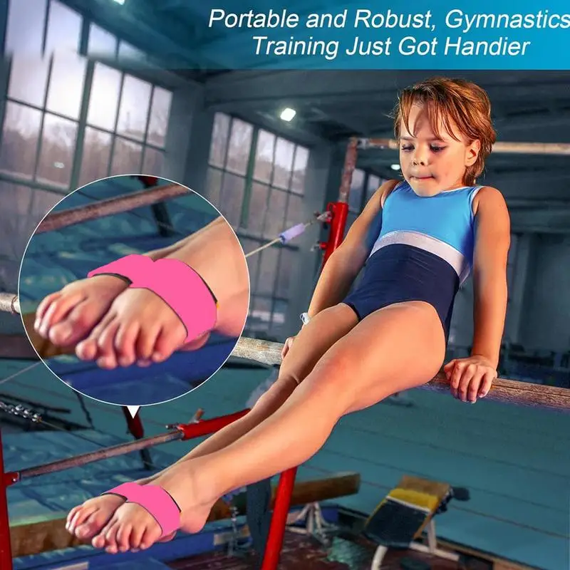 1 pair Elastic Sticky Toes for Gymnastics Dance Equipment Gymnastics Tumbling Trainer Elastic Durable Sticky Feet Adjustable