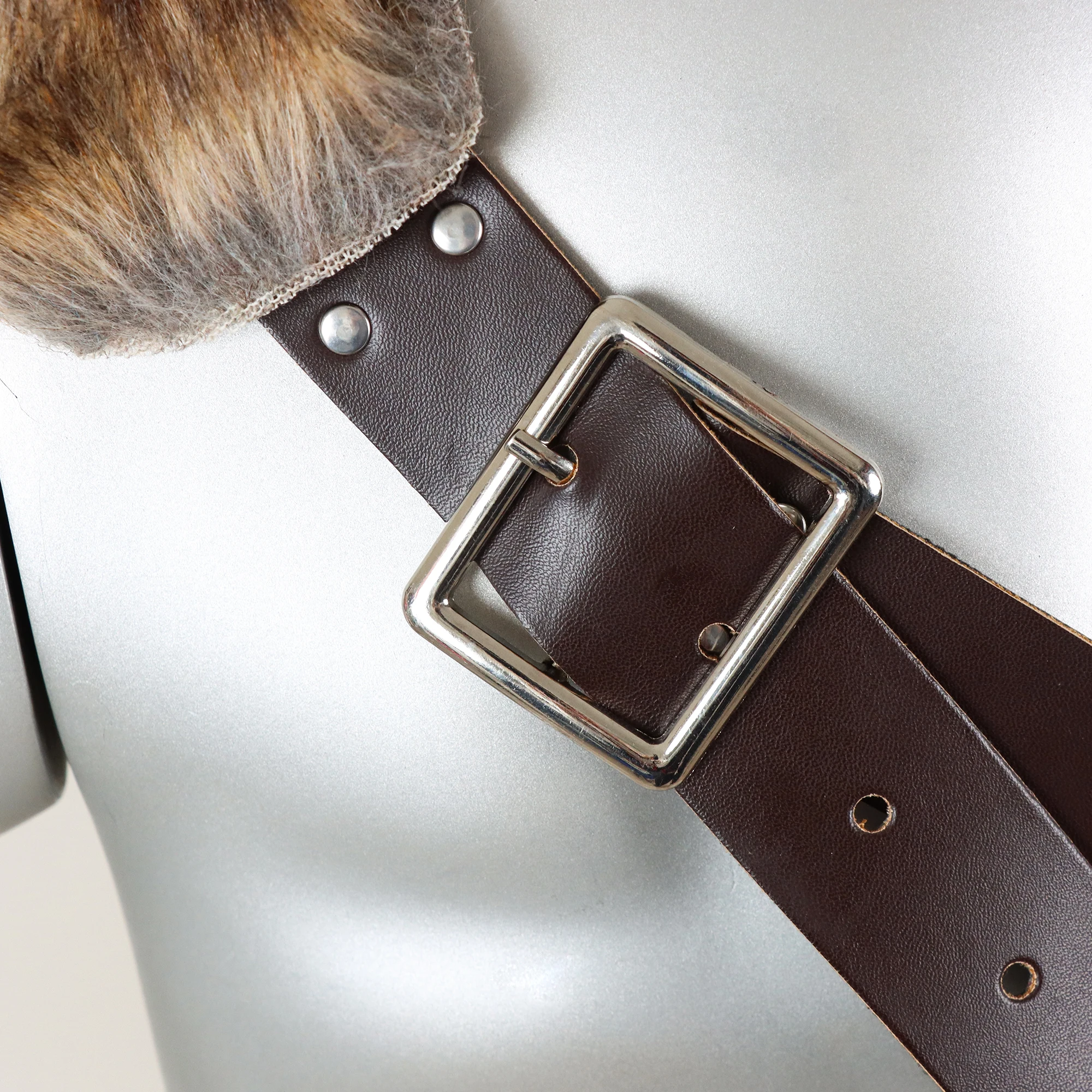 Medieval Knight Role Play Fantasy Double Wide Faux Leather Belt Bag Viking Renaissance Shoulder Armor Pirate Costume Accessories