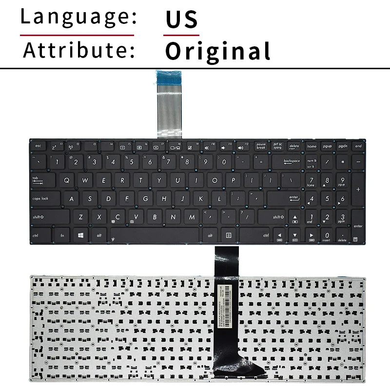 Original Eua Russo sp br Teclado do Portátil para Asus X550c K550v A550c R510l Y581c X552m F550 W50j R510jk K550jk R510e X552e X552w - Imagem 4