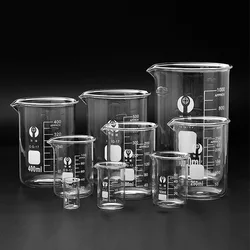 Enhanced Borosilicate Glass Heat-Resistant Measuring Beakers - Set-9
