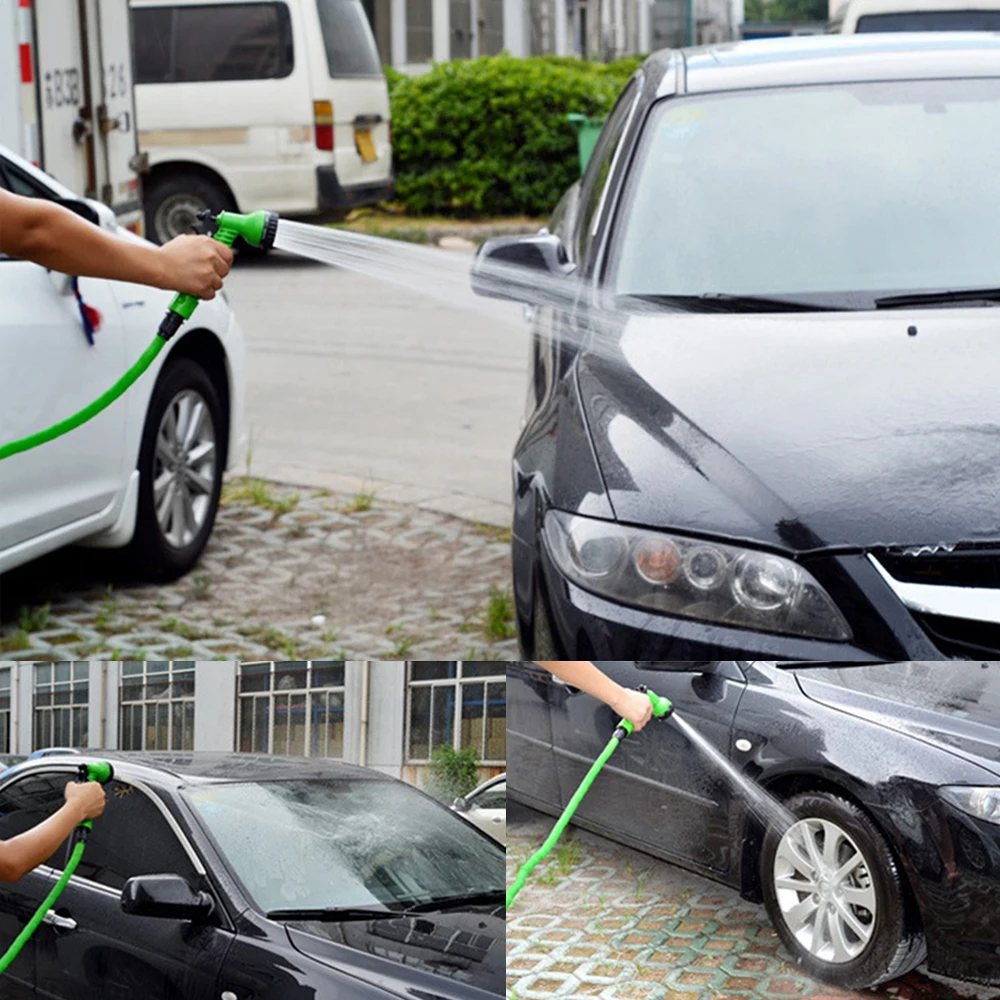 Expandable Magic Hose High-Pressure Car Wash 7 Water Spraying Functions Water Gun Home Garden Watering Hose