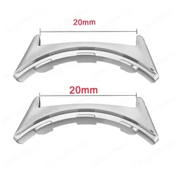 Stainless Steel Strap Adapter Connectors for Smartwatch Bands (2 - Pack) (Silver - 20mm)