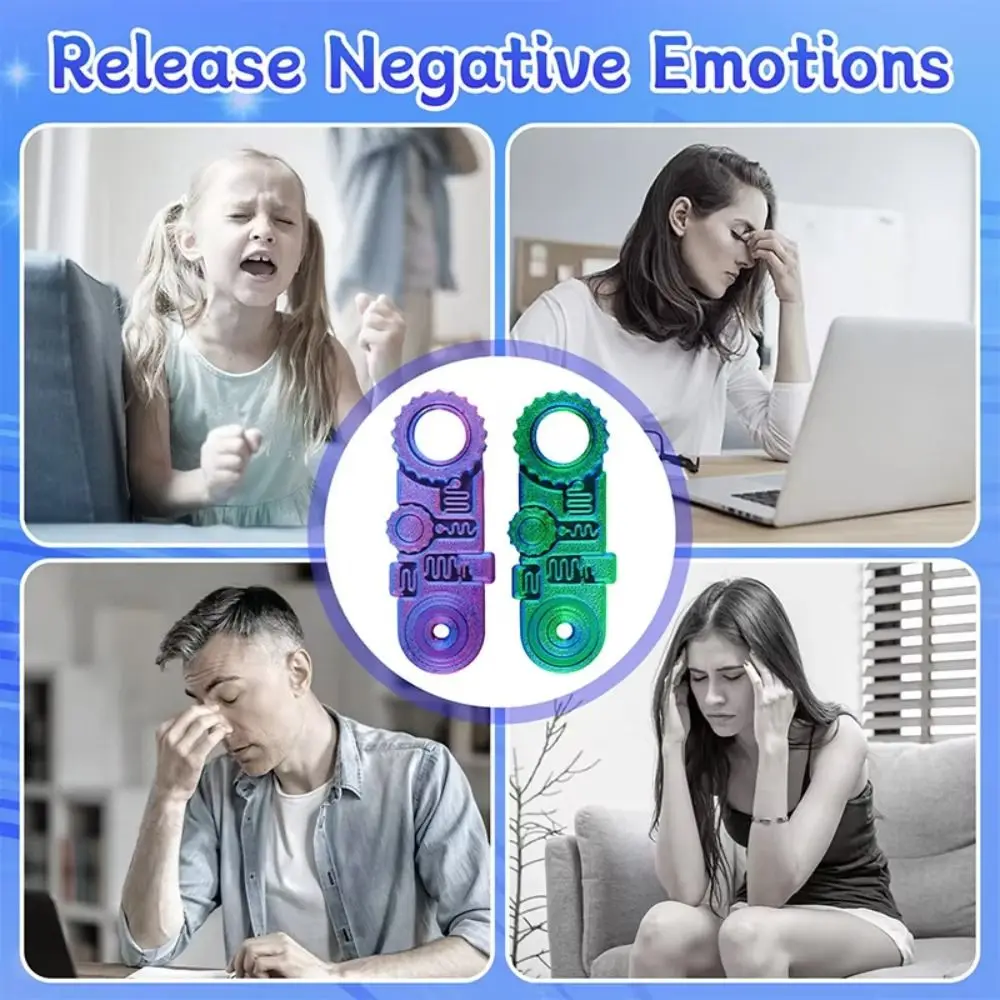 5-in-1 Fingertip Gyro Mechanical 3D Printing Spinning Top Hand Spinner Gearwheel 360° Roatating PLA Spring Gear Chain Gyroscope