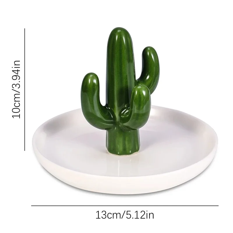 Cactus Earrings Necklace Ring Pendant Bracelet Jewelry Display Stand Tray  Tree Storage Racks Organizer Holder Ceramic Ornaments