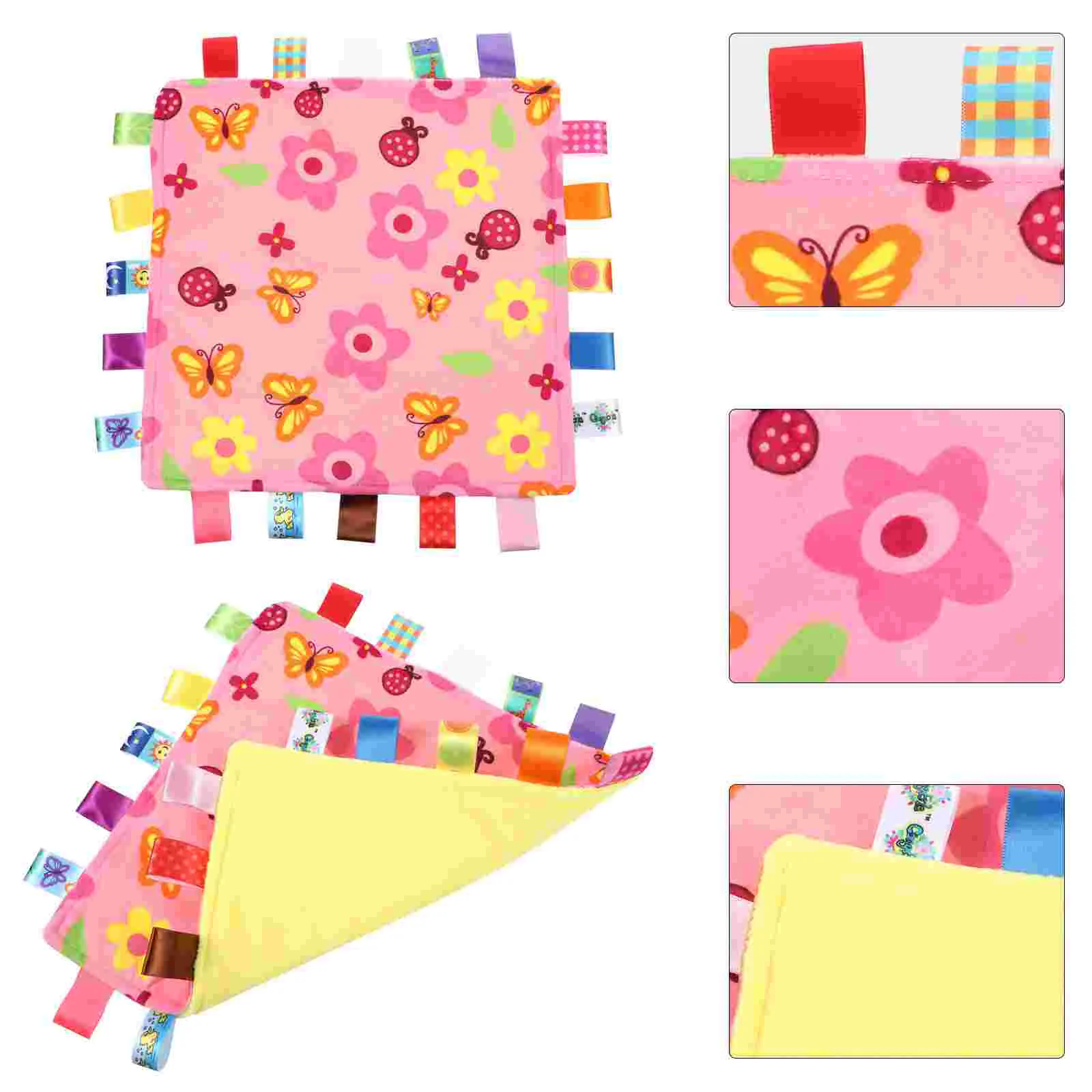 

1Pc Baby Security Blanket with Tag Baby Soothing Towel Infant Appease Blanket