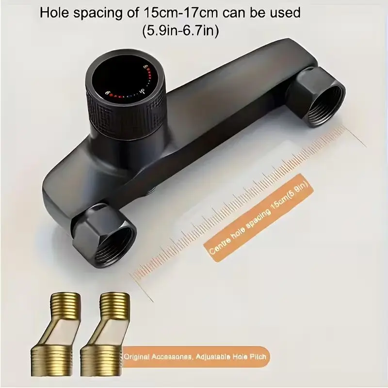 Modern Bathroom Faucet - Wall-Mounted Bathtub/Shower Mixer Tap with Hot & Cold Control, Concealed Valve, Matte Black Finish for