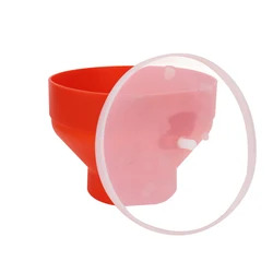 Silicone Foldable Microwave Popcorn Bowl with Lid - High Quality Kitchen Tool (Popcorn Bowl)