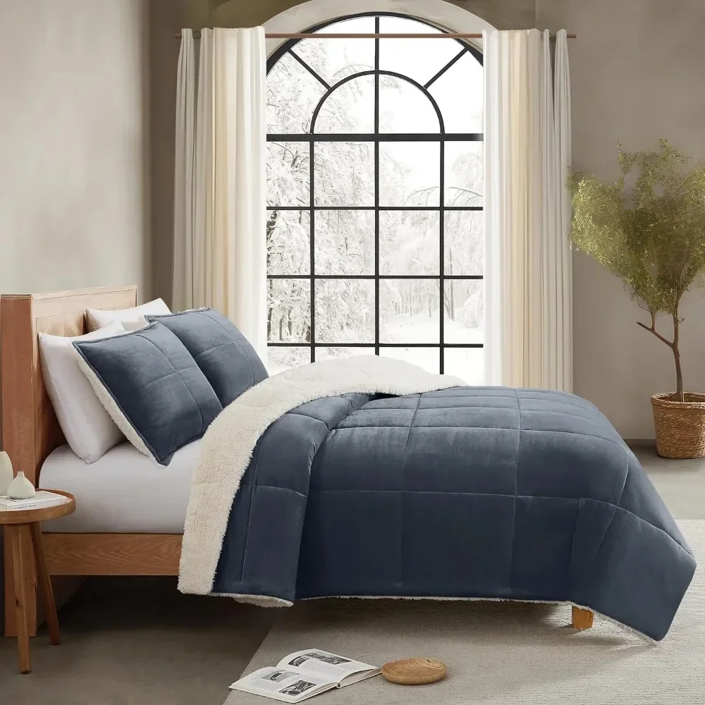 

King Comforter Set Reversible Comforter and Pillow Shams Machine Washable Soft Cozy Bedding California Kings, Imperial