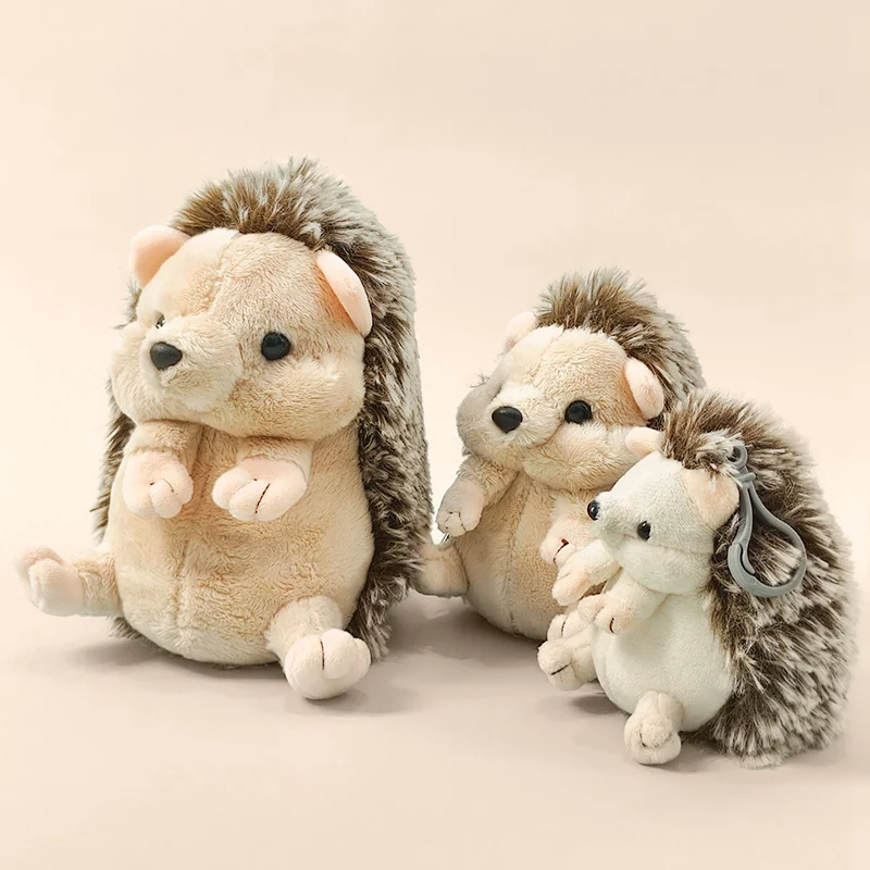 Adorable Hedgehog Plush Toy Stuffed Animal Sleeping Companion Doll for Room Decor Cute Birthday Gift