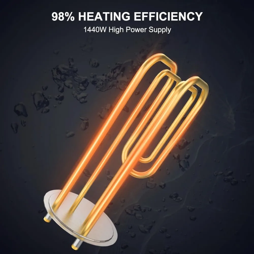 Mini Tank Electric Water Heater 1.3 Gallons Hot Water Heaters 120V Under Sink Heater with Cord Plug 1.44kW