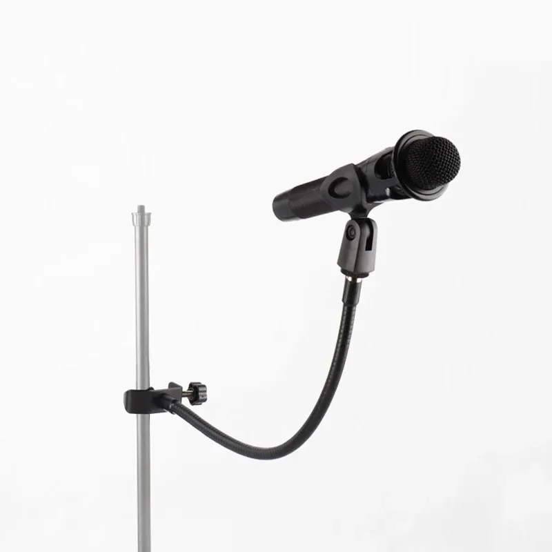 Desk Mic Stand Universal Hose Shelves with Heavy Duty Desk Clamp Microphone Stand Mic Clip Holder Arm Mount