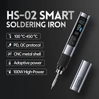 HS-02 Soldering Iron 24V DC 100-450℃ Adjustable Temperature 100W PD for Welding and Reworking  soldering iron tip diy soldering 1