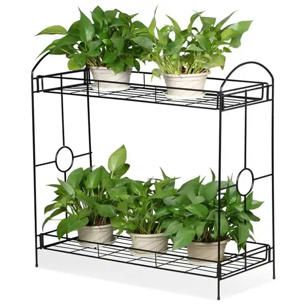 

Подставка из железа и металла для цветов, 2 яруса, 33,5x13x32 дюйма