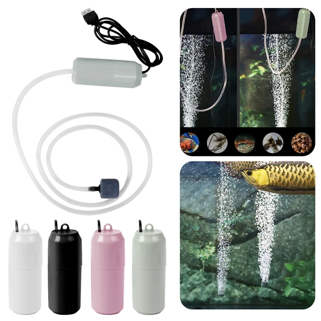 Bomba de aire de oxígeno portátil para acuario, compresor de aire sin  ruido, aireador, Mini oxigenador, accesorios de Acuario, USB - AliExpress