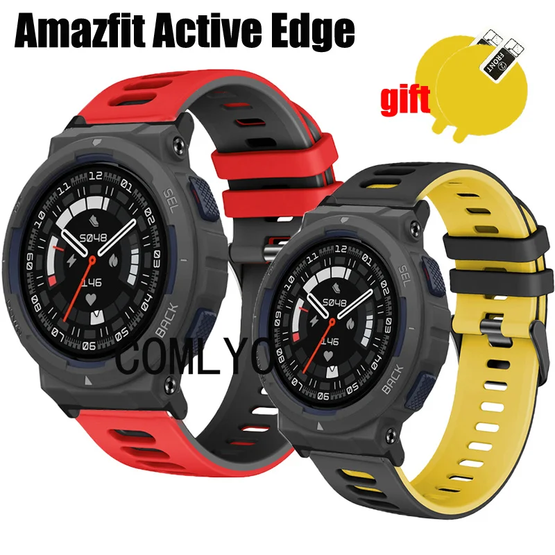 

Новый Силиконовый ремешок для смарт-часов Amazfit Active EDGE Защитная пленка для экрана