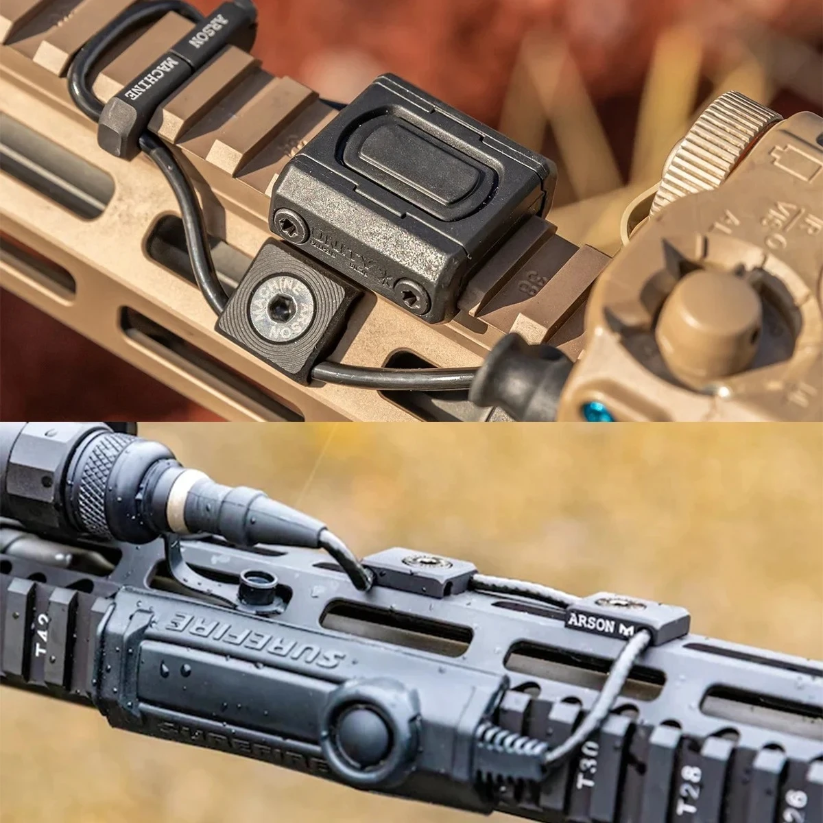 Tactical Metal Cable Management System for Hunting Flashlights