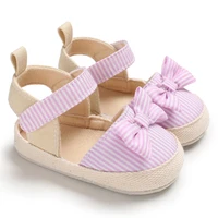 Summer Girl Bow Princess Shoes 0-12 Month Baby Soft Sole Sandals First Generation Walking Shoes Indoor and Outdoor Ballet Shoes 2