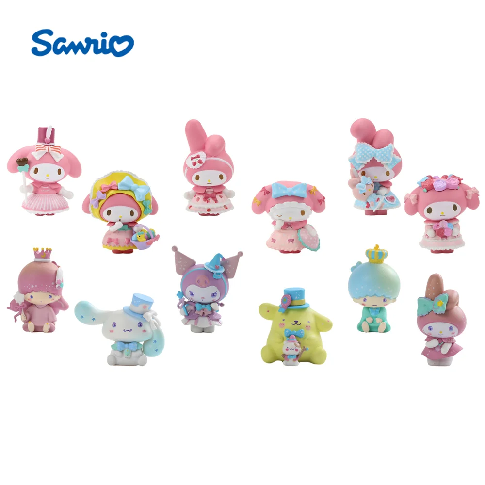 

6pcs/Set Sanrio Anime Figure My Melody Cinnamoroll Hello Kitty Kuromi Doll Cartoon Action Figures DIY Cake Decorate Toys Gifts