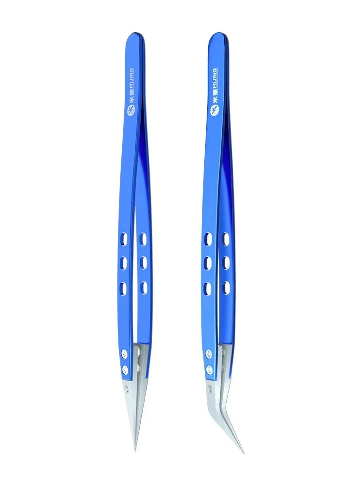 Anti-Static Ultra Fine Ceramic Stainless Steel Precision Tweezers for Maintenance and Repair