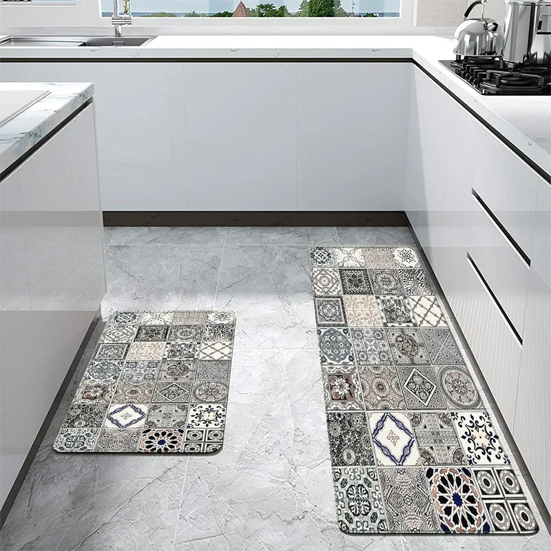 3d Floor Anti-slip Kitchen Mat Morocco Pattern Modern Home Entrance Doormat Living Room Decoration Floor Carpet Balcony Bathroom floor mat non slip mat