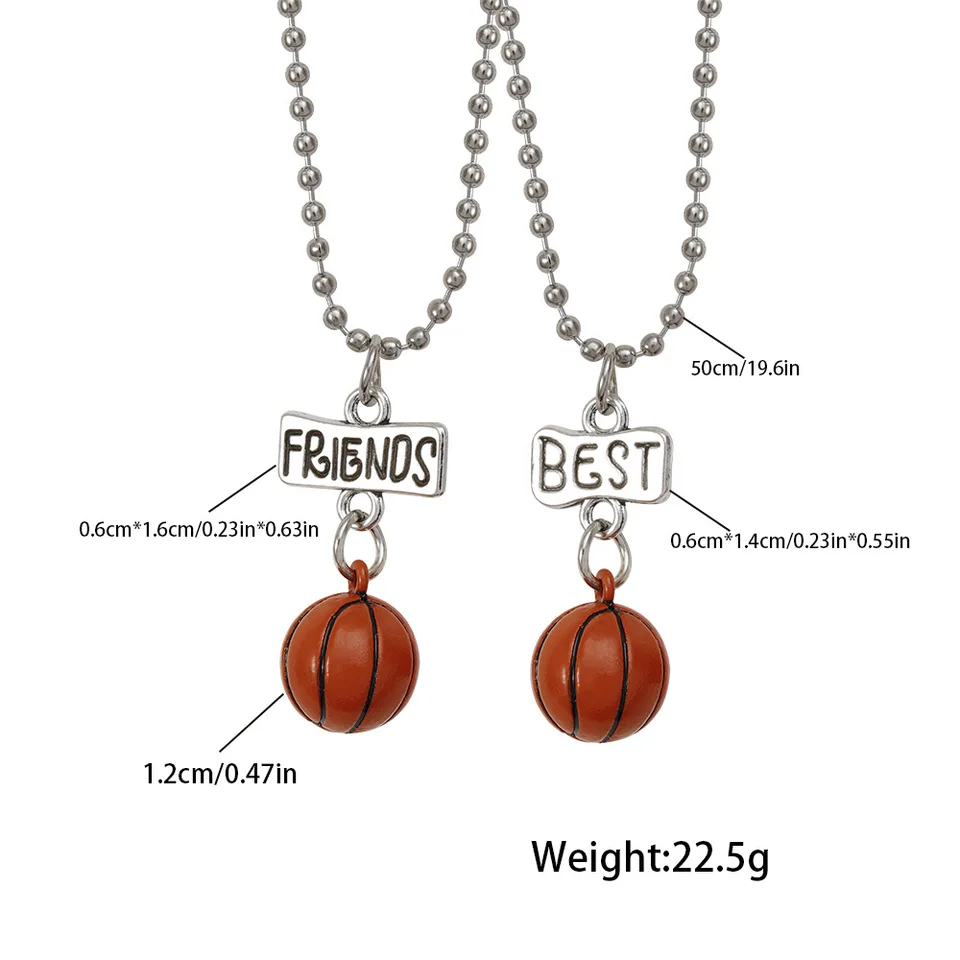 BEST FRIENDS 2/3/6/7 Pendants Necklace Set BFF Friendship Hearts Animals Foods