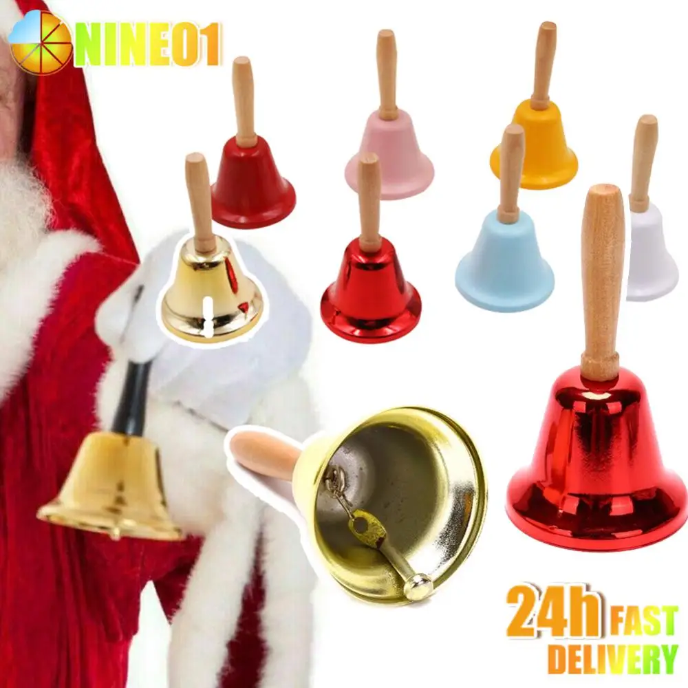 Christmas Santa Claus Green Gold Jingle Bells Bracelet