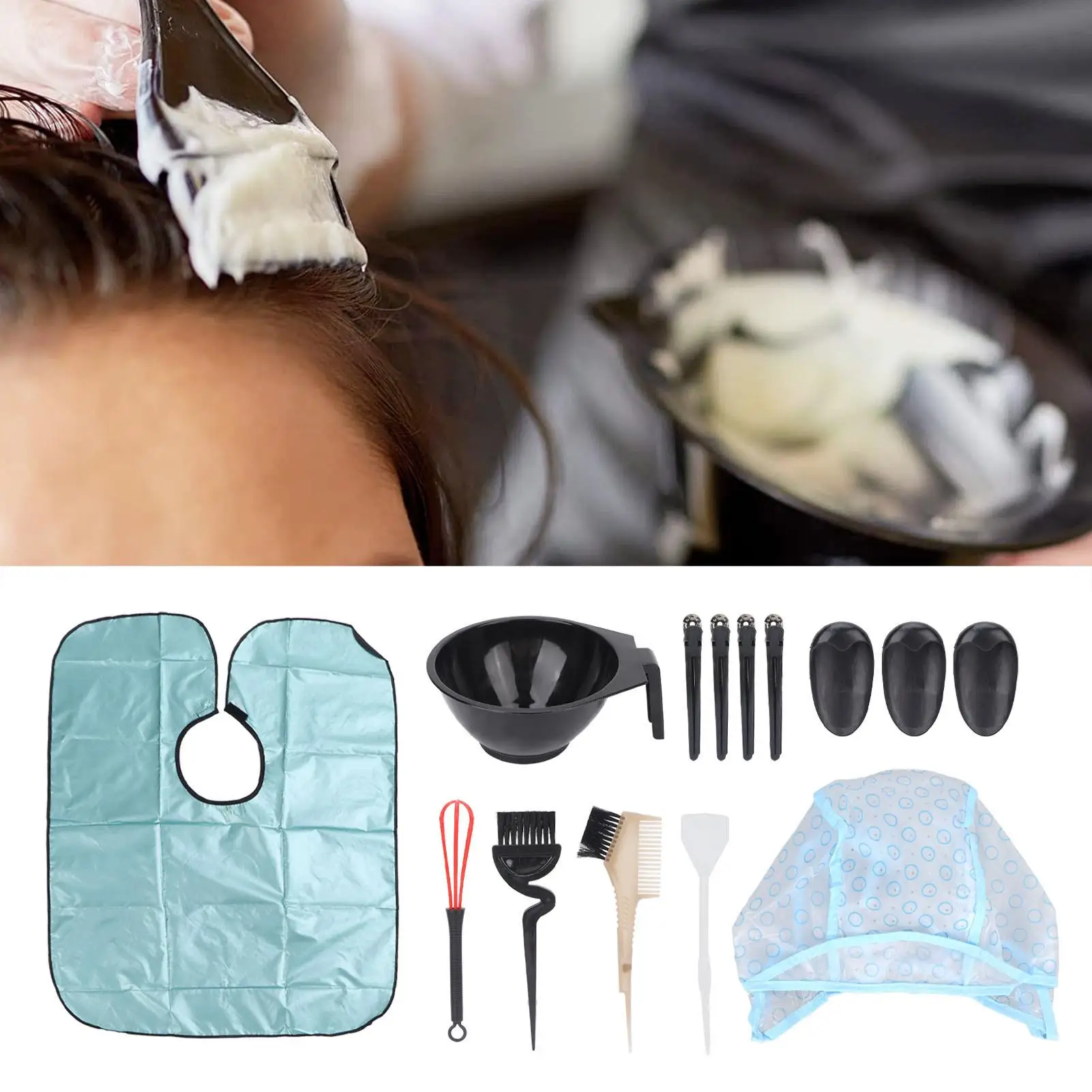 Reusable Hair Dye Brushes & Mixing Bowl Set-Safe, Stable Color Application for salon & Home Use