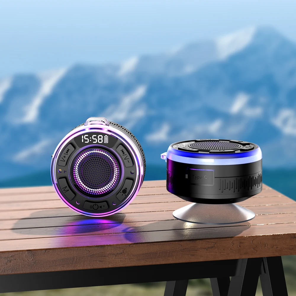 Wireless Bluetooth Speaker BLAST! S3 IPX7 Waterproof LED Light Strong bass Bluetooth speaker Type-C charging Cable 1100mAh