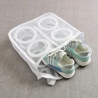 Portable Mesh Laundry Bag Washing Machine Shoes Bag Travel Storage Bags Anti-deformation Protective Clothes Organizer Net Bag 1