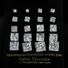 LUXUSTEEL Luxury Crystal Stud Earrings For Women Men Silver Color Stainless Steel Square Cubic Zirconia 3mm-10mm Fashion Jewelry 3