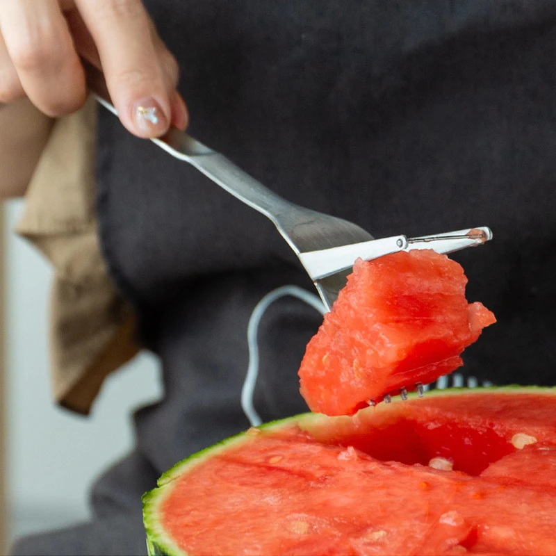 Safe Grip Fruit Cutter Safe Durable Watermelon Slicer Stainless Steel  Watermelon Slicer Comfortable Handle for Home - AliExpress