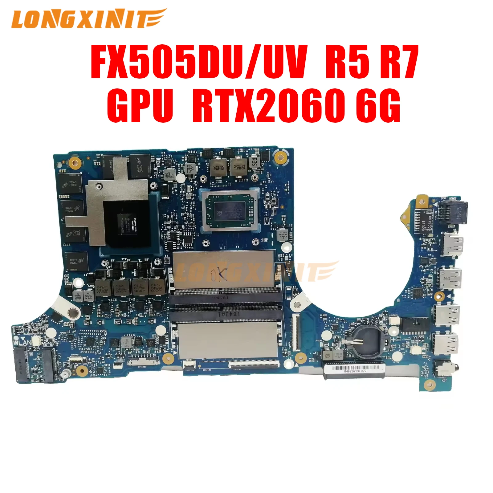 

Notebook FX505D Mainboard For ASUS FX505DU FX705DU FX505DV Laptop Motherboard AMD R3-3300H R5-3550H R7-3750H RTX2060-6G