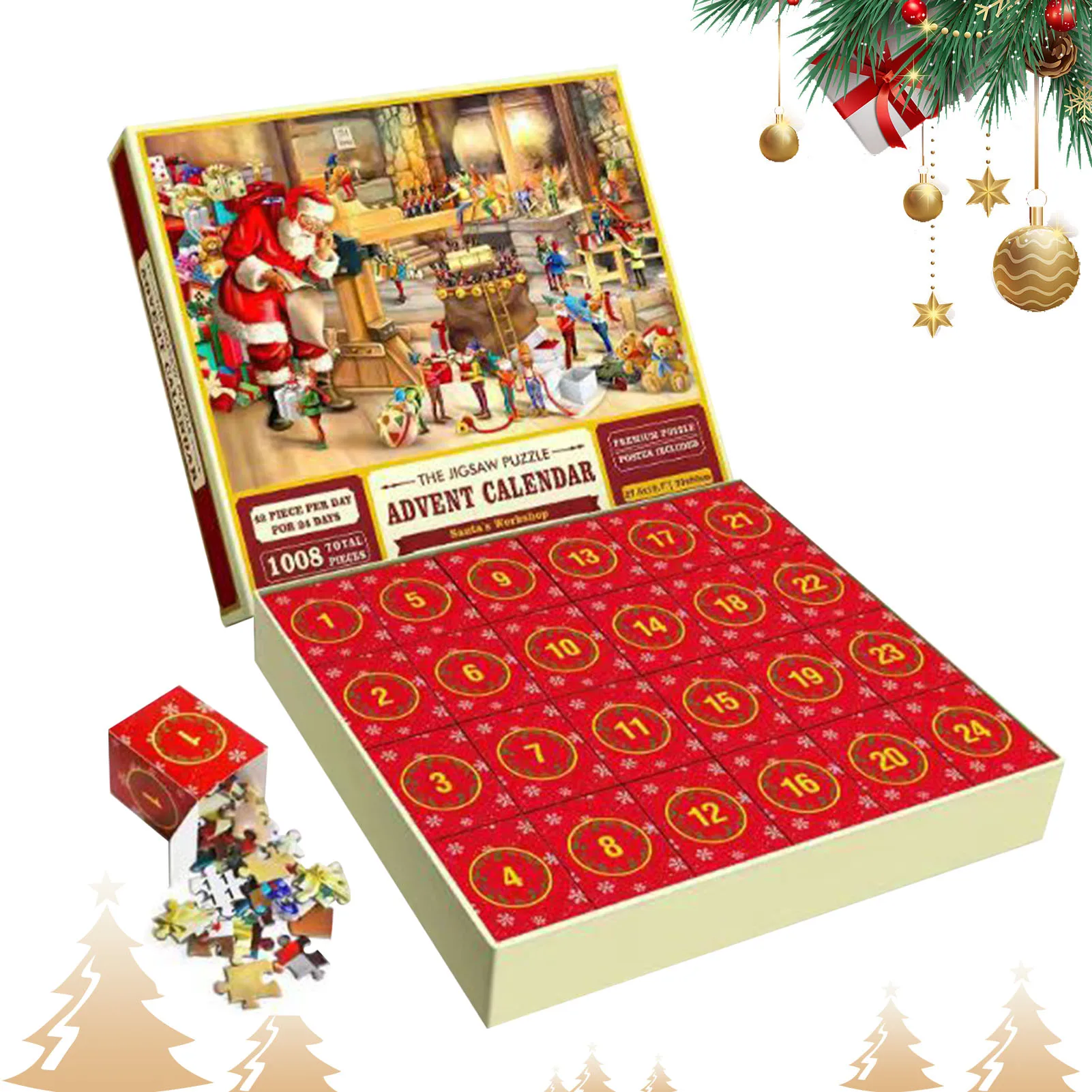 子供のためのクリスマスのadentカレンダー、santaClaus
