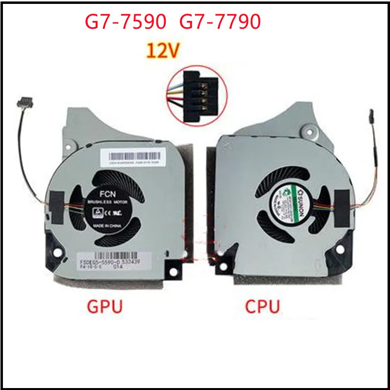 

New Laptop CPU Cooling Fan Cooler GPU Cooling Fan For Dell G7-7590 G7-7790