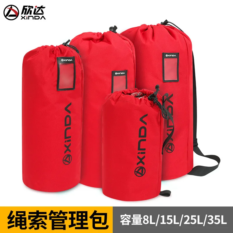 야외 대용량 다기능 방수 및 내마모성 등산 장비 로프 보관 가방, 8l/15l/25l/35l,P627