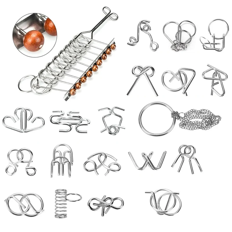 Materials Metal 3D Montessori Puzzle Wire IQ Brain Teaser Tete Rompicapo Toys And Hobbies Wit Games