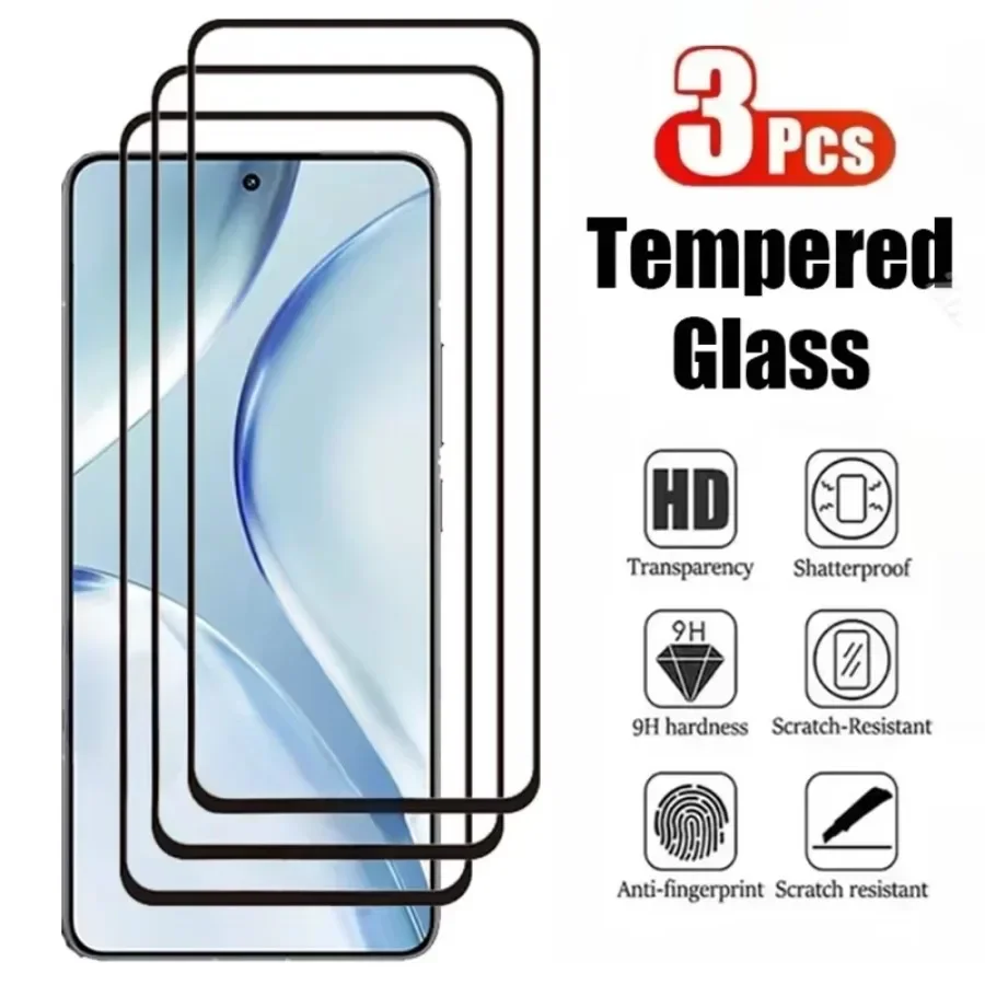 3-Pack Premium Tempered Glass Screen Protector Set