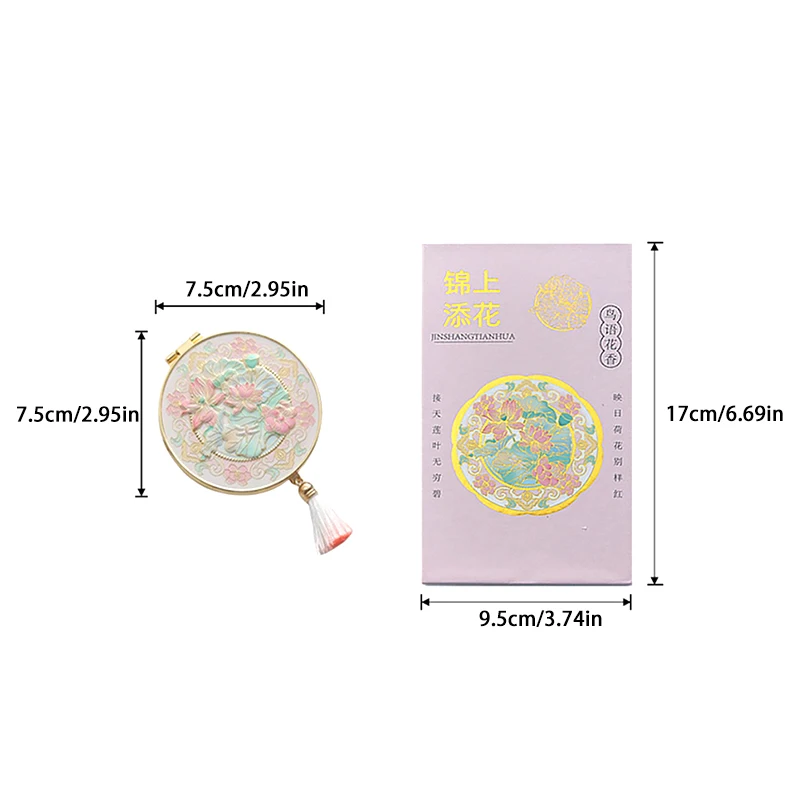 새로운 중국 공예 금속 화장 거울, 태슬 장식 접이식 휴대용 화장 거울, 독창적..