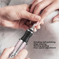 Electric Nail File Nail Set with 4 Speeds Cuticle Trimmer USB Portable Manicure Pedicure Tools With 5 Replaceable Head 1