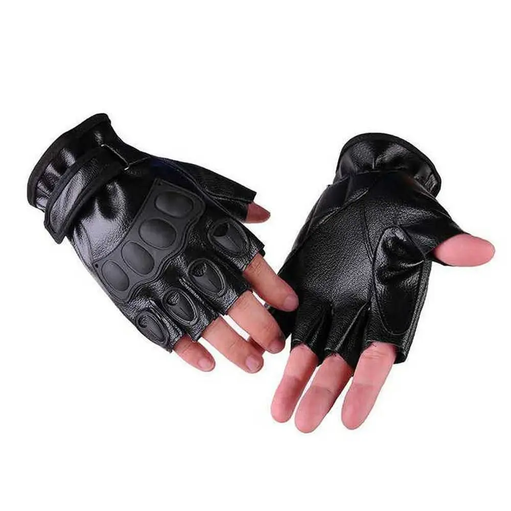 

1 Pair Non-slip Cycling Gloves Cycling Equipment Fingerless Shock Absorption Sport Mittens Unisex Convenient Gym Gloves Fitness